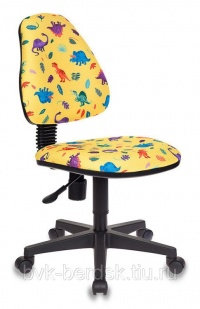 Кресло компьютерное детское Бюрократ KD-4/DINO-Y желтый динозаврики