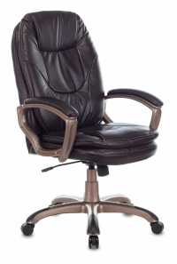 Кресло руководителя Бюрократ Ch-868AXSN темно-коричневый искусственная кожа крестовина пластик пластик золото