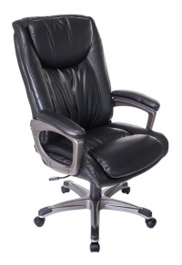 Кресло руководителя Бюрократ T-9914 черный рец.кожа/кожзам крестовина пластик пластик серебро
